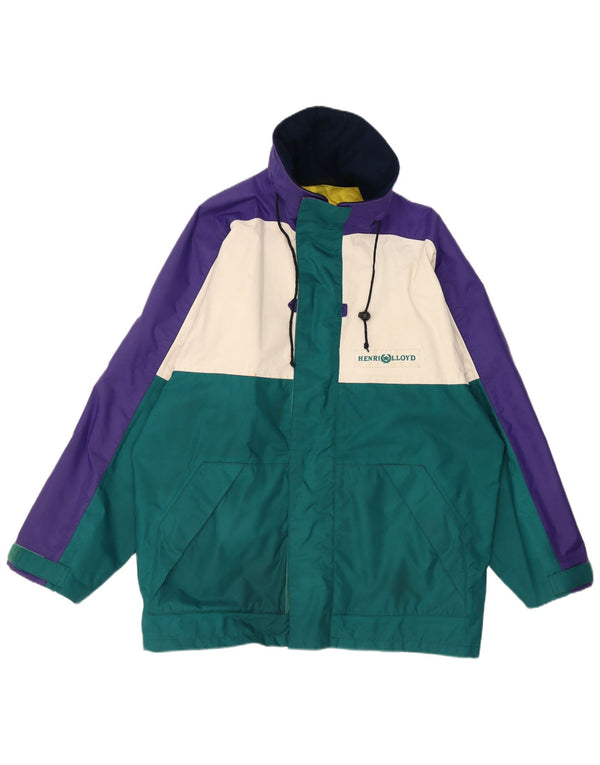 Henri Lloyd Womens Rain Jacket UK 40 Large Multicoloured Colourblock