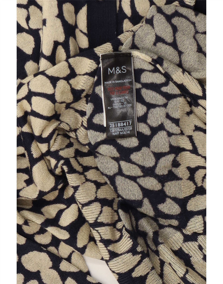 Sweter damski Marks & Spencer UK 14, średni czarny geometryczny