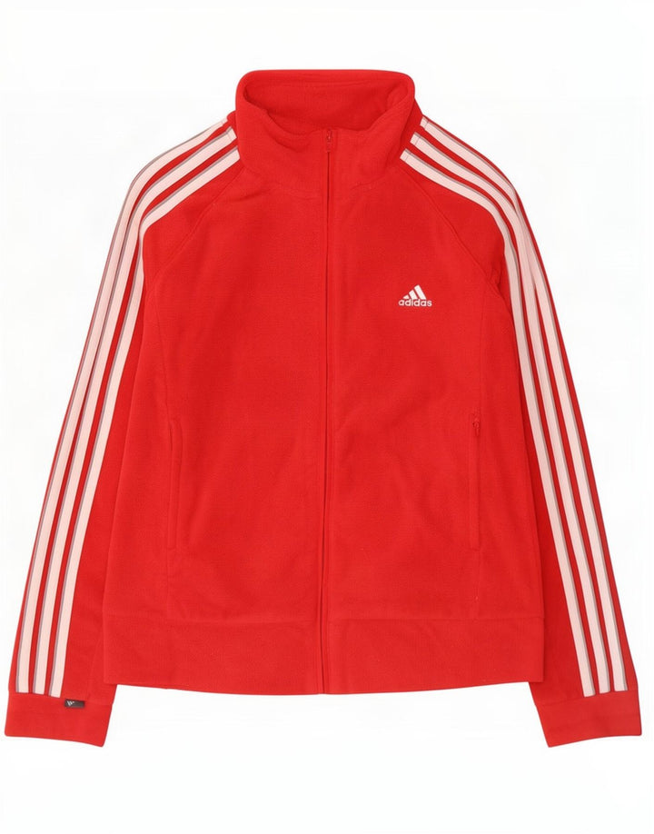 Damska kurtka polarowa Adidas UK 14, średnia czerwona