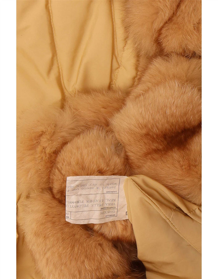 Ermanno Scervino Damska pikowana kurtka IT 46 Large Yellow Nylon