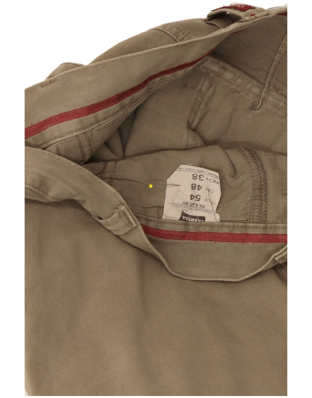 Męskie proste spodnie cargo Carrera W38 L33 Khaki, bawełna