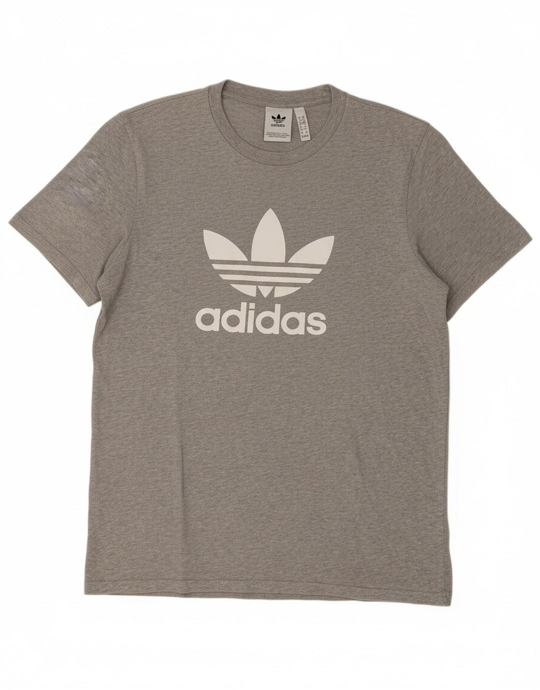 ADIDAS Mens Graphic T-Shirt Top Medium Grey Cotton