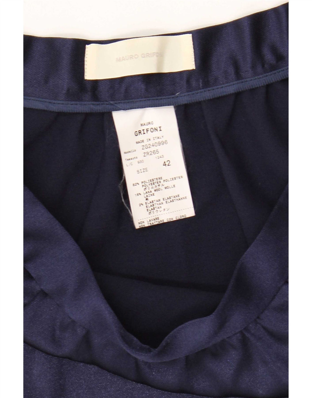 Damska spódniczka mini Mauro Grifoni IT 42 Medium W32 Granatowy poliester