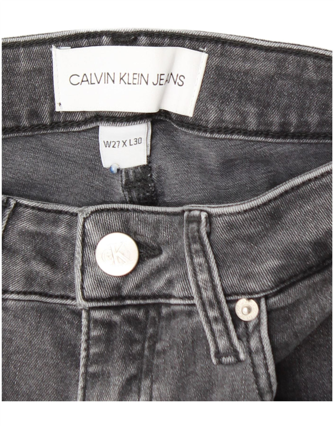 CALVIN KLEIN Womens Skinny Jeans W27 L30 Grey