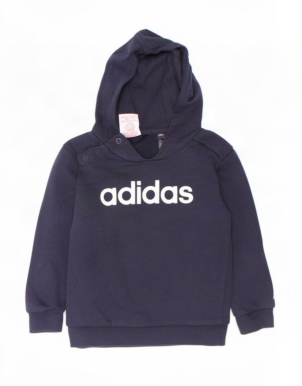 Adidas Baby Boys Graphic Bluza z kapturem 18-24 miesięcy Granatowa bawełna