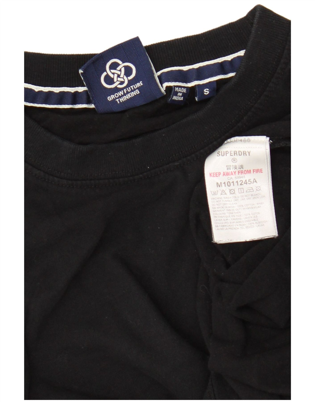 T-shirt męski Superdry, mały, czarny, bawełniany