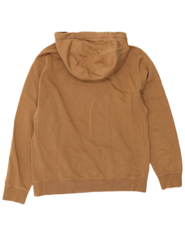 Nike Mens Hoodie Jumper Small Beige Cotton