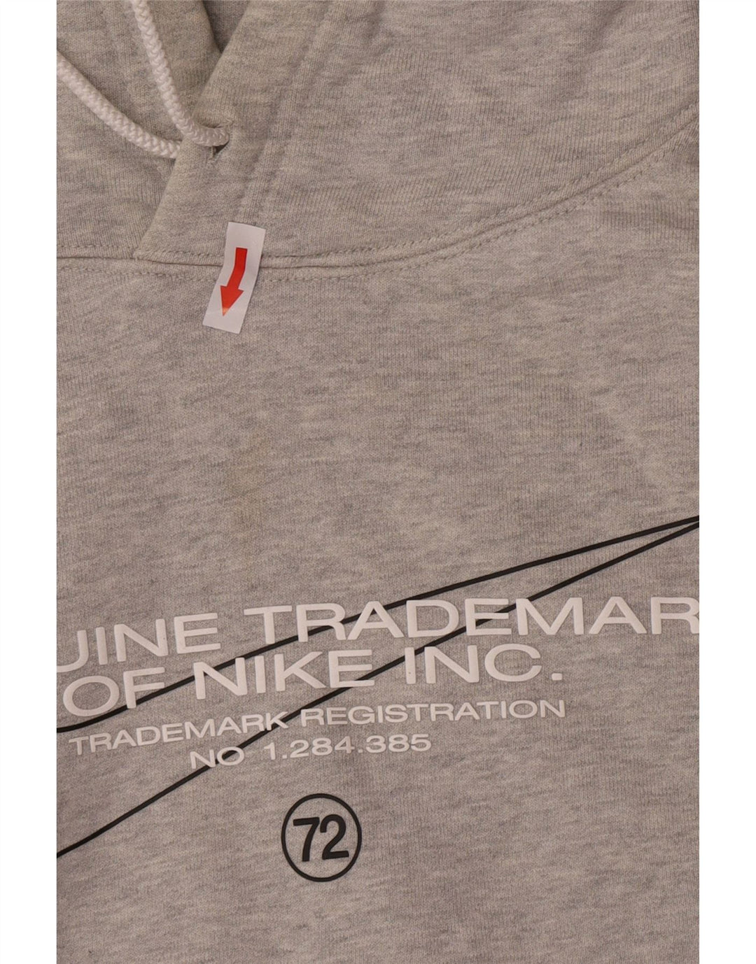 Męski sweter z kapturem Nike z grafiką, mały, szary, bawełniany