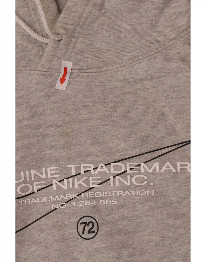 Męski sweter z kapturem Nike z grafiką, mały, szary, bawełniany