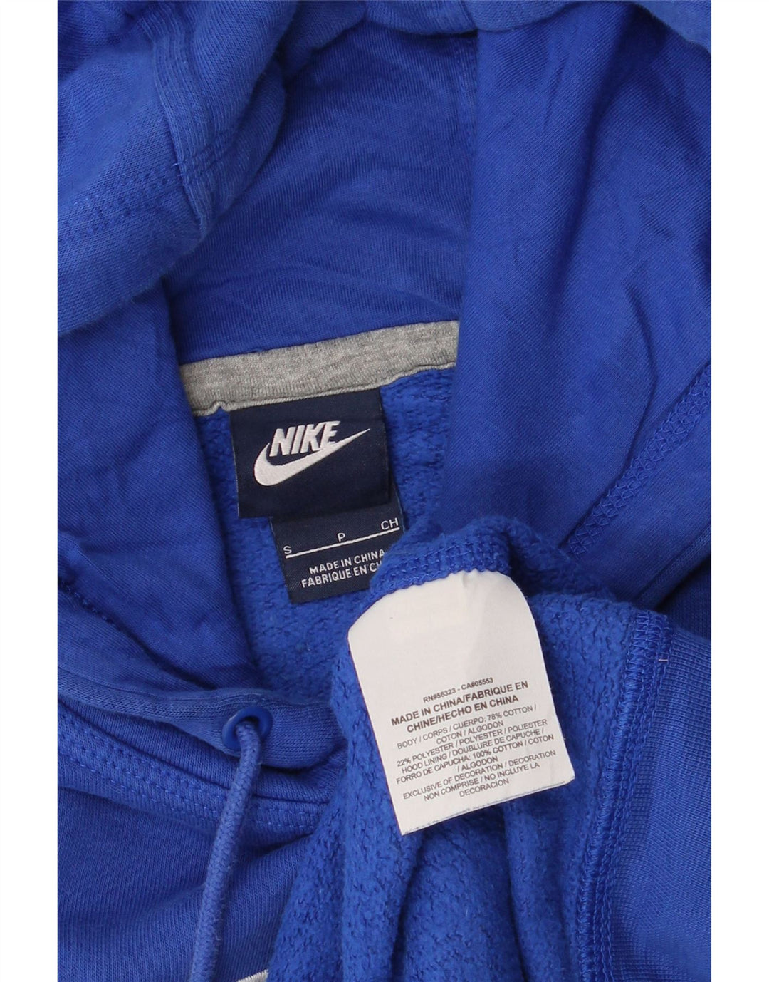 Męski sweter z kapturem Nike z grafiką, mały, niebieski, bawełniany