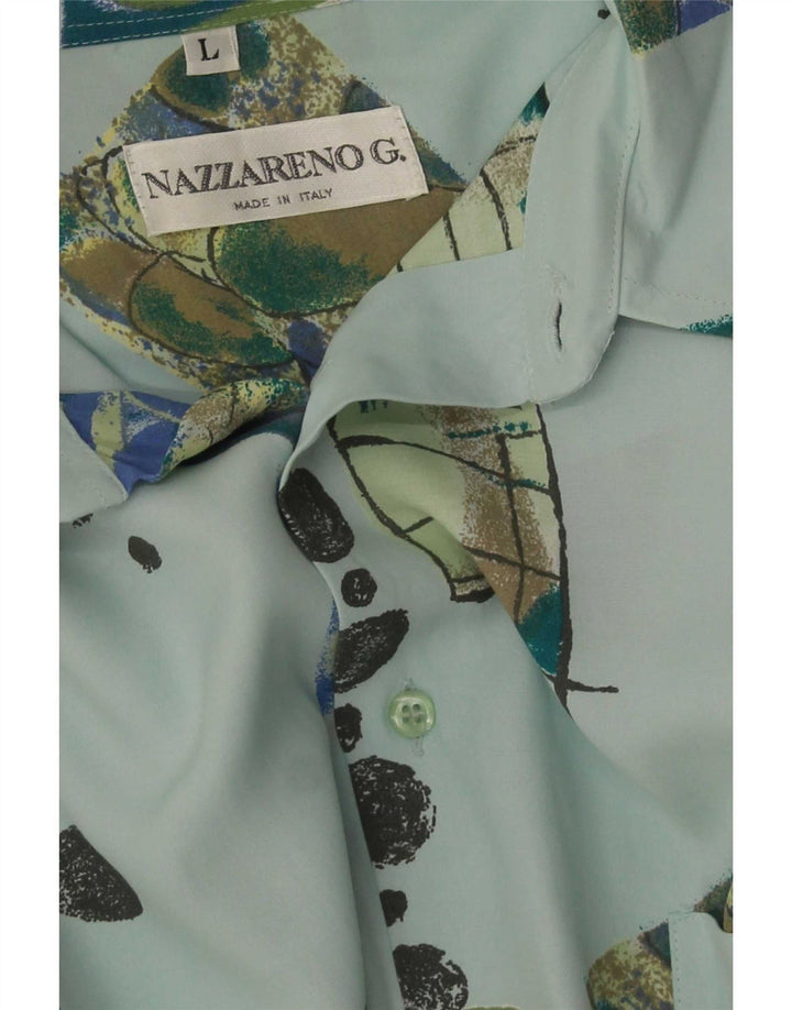 Koszula męska Nazzareno G. Duży niebieski patchwork