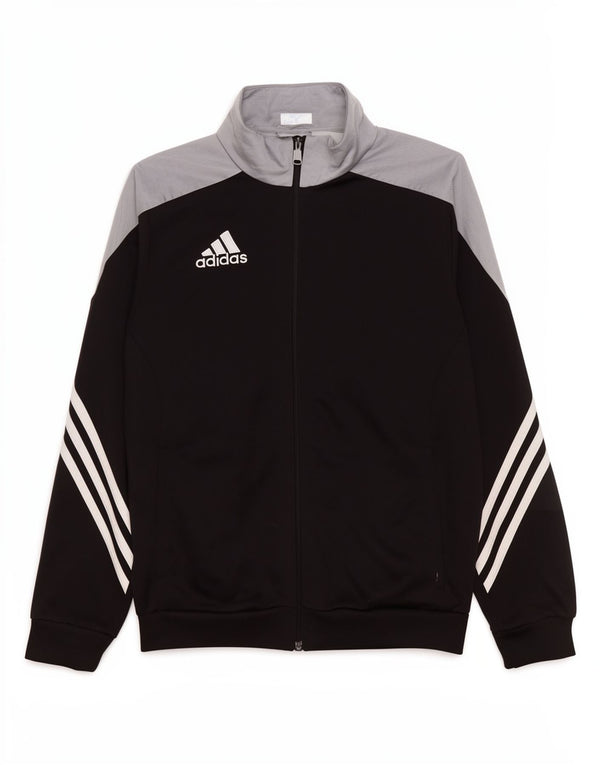 Adidas Chłopięca bluza dresowa Top 13-14 lat XL Czarny poliester z blokami kolorów