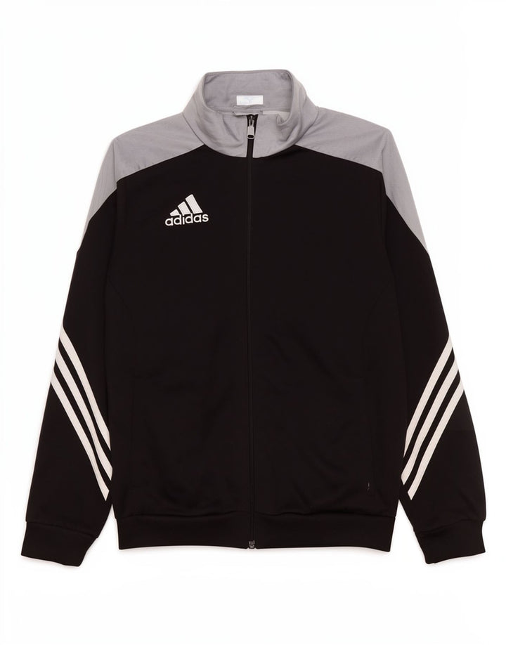 Adidas Chłopięca bluza dresowa Top 13-14 lat XL Czarny poliester z blokami kolorów