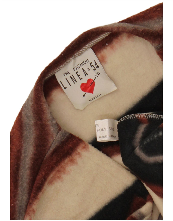 Damska kamizelka polarowa VINTAGE UK 14 w średnie wielokolorowe paski