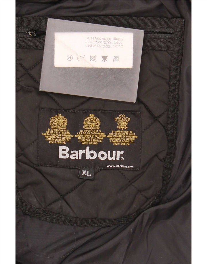 Męska pikowana kurtka Barbour UK 42 XL, czarny poliester