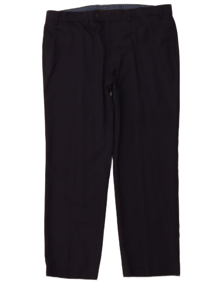 POLO RALPH LAUREN Męskie proste spodnie garniturowe W38 L30 Granatowy poliester