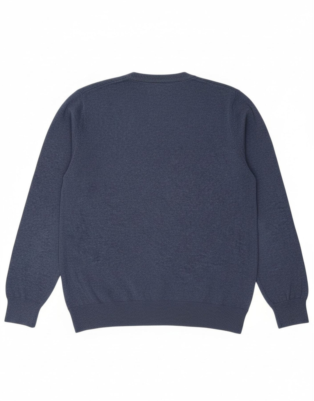 MARKS & SPENCER Mens V-Neck Jumper Sweater Large Navy Blue Cotton