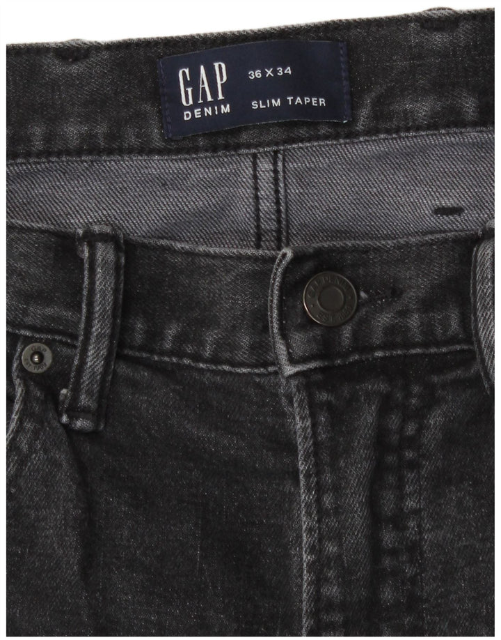 Męskie jeansy Gap Slim Tapered W36 L34 Szara bawełna