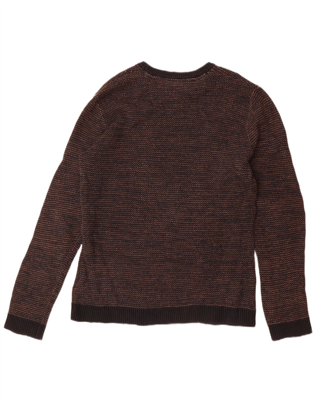 LEE Mens Crew Neck Jumper Sweater Large Navy Blue Flecked Cotton