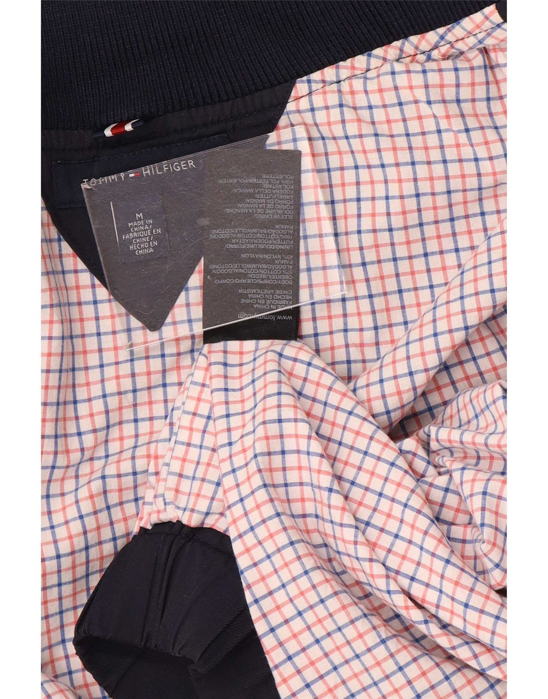 Męska kurtka bomberka Tommy Hilfiger UK 38, średnia, granatowa, bawełniana