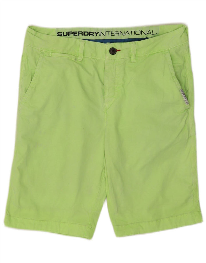 Męskie spodenki chino Superdry małe W29, zielone, bawełniane