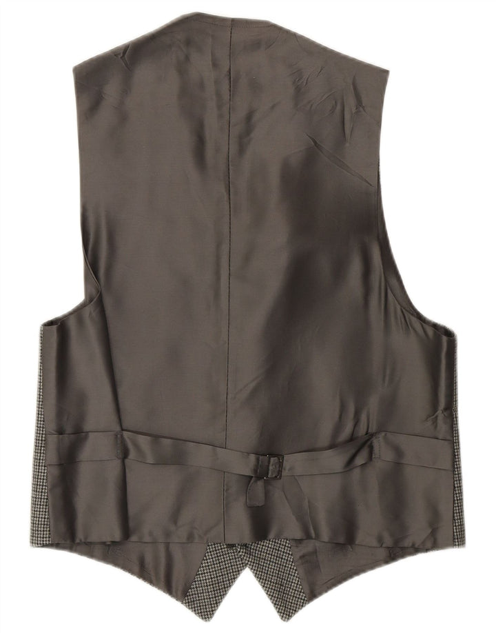 Vintage męska kamizelka, średnia szara pepitka