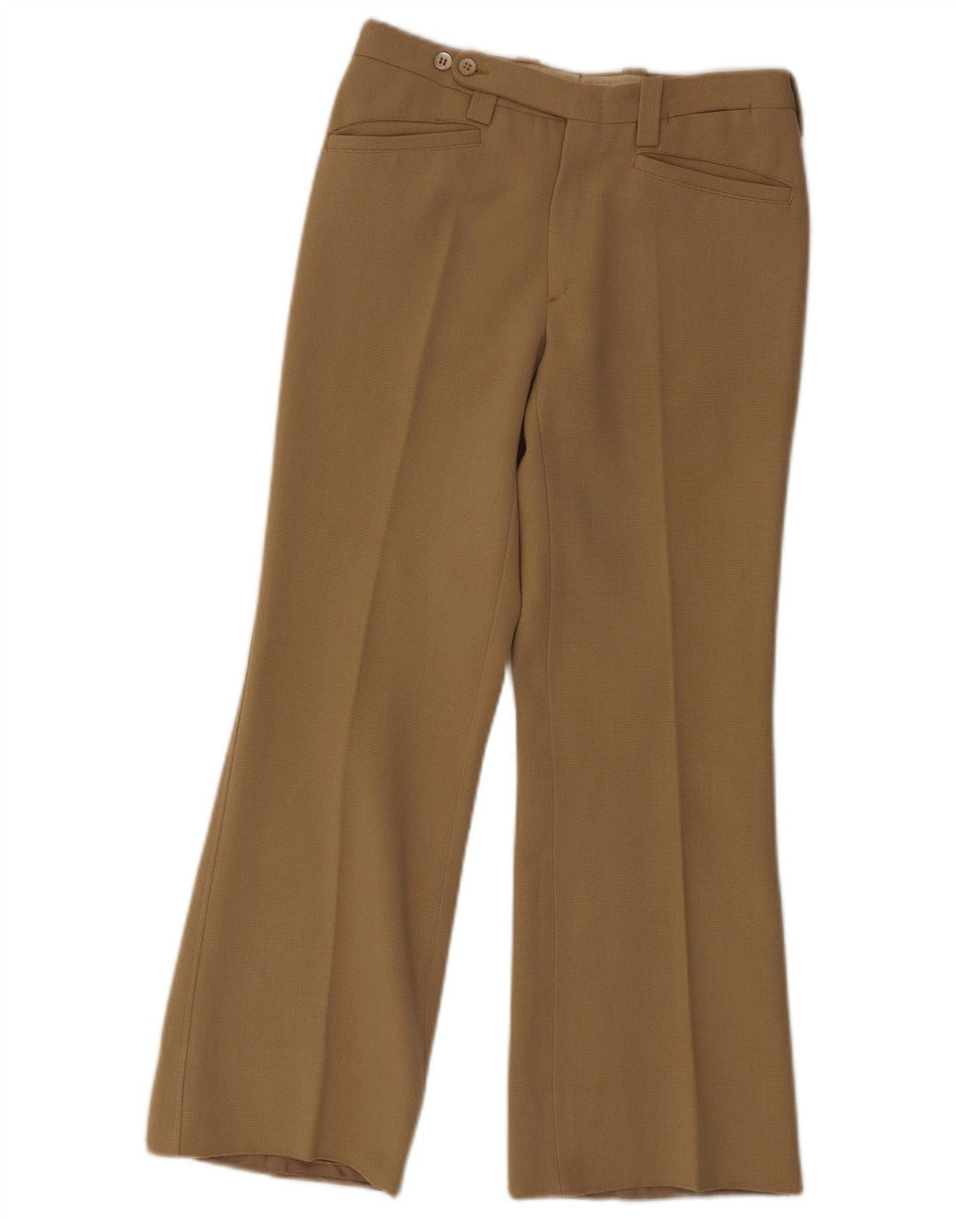 Damskie spodnie garniturowe Bootcut w stylu vintage IT 44 Medium W27 L27 Beżowe