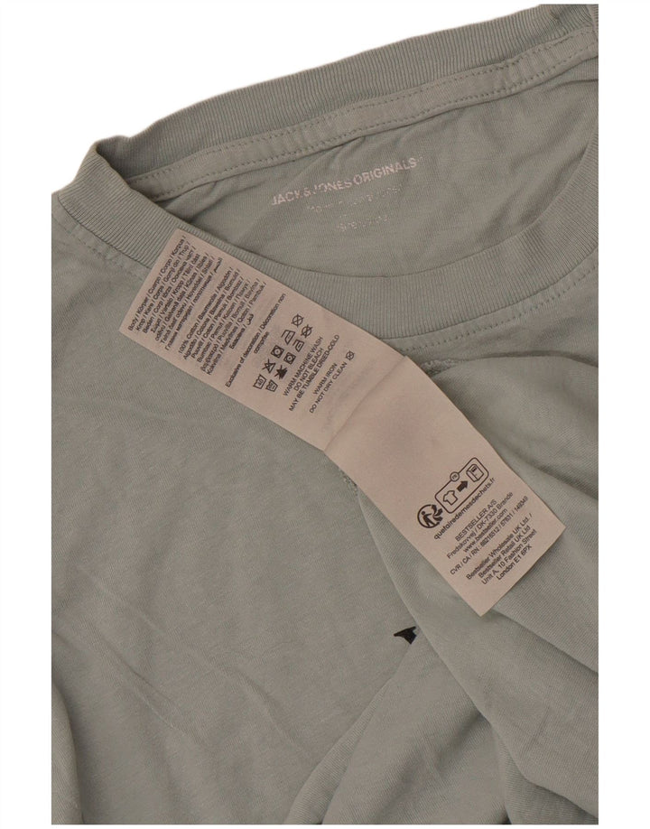 Męski T-shirt z grafiką Jack & Jones, bawełniany, średni zielony