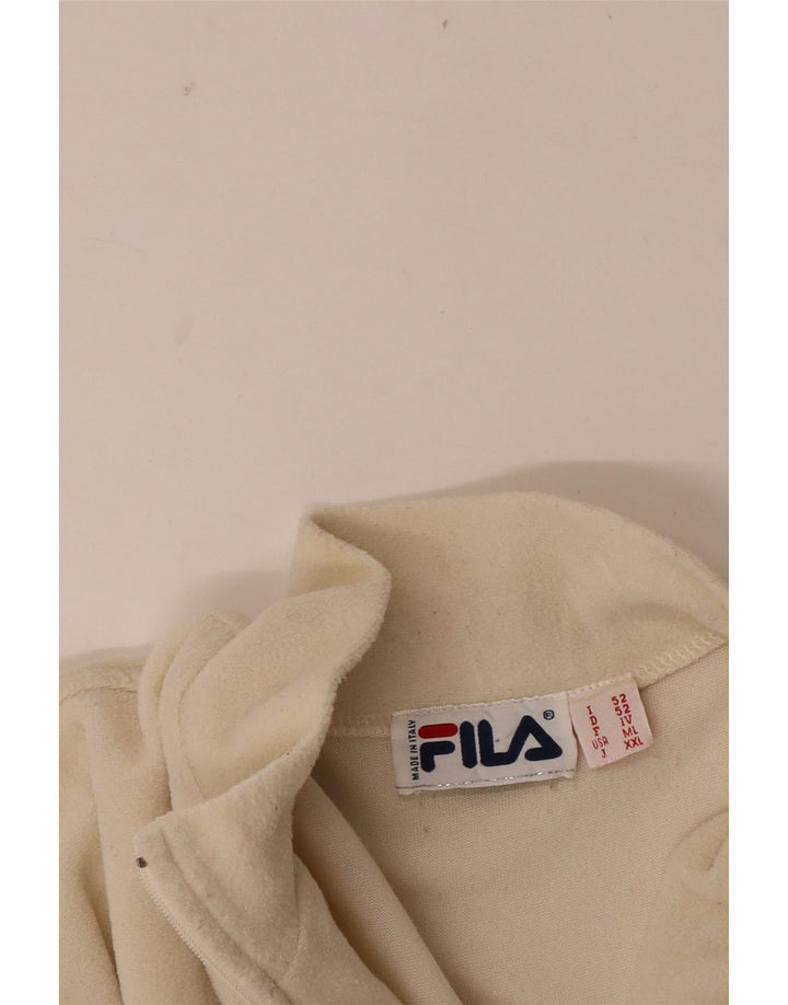 Męski sweter polarowy Fila z zamkiem błyskawicznym IT 52, duży, beżowy