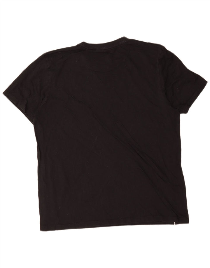 Adidas Męski T-shirt Top Duży Czarny Bawełniany