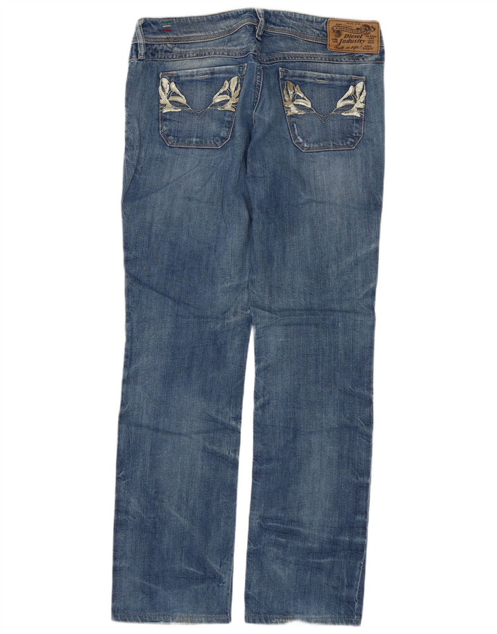 DIESEL Damskie jeansy Lowky Straight W30 L29 Niebieskie bawełniane