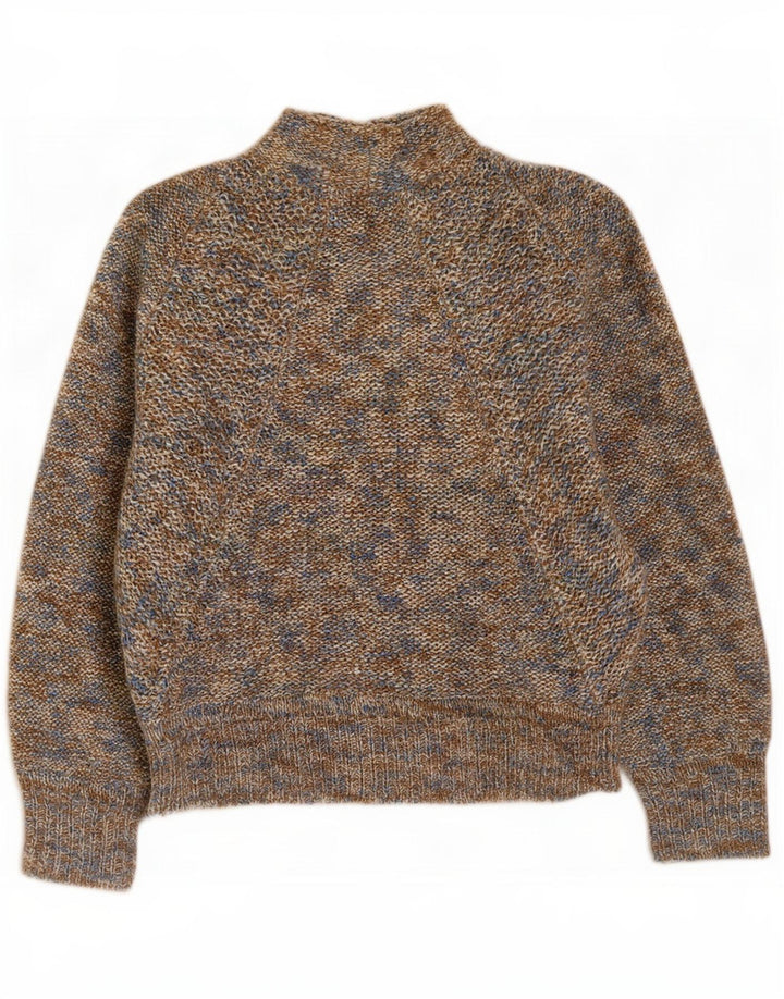 Sweter damski John Walker z golfem UK 16, duży, brązowy, nakrapiany