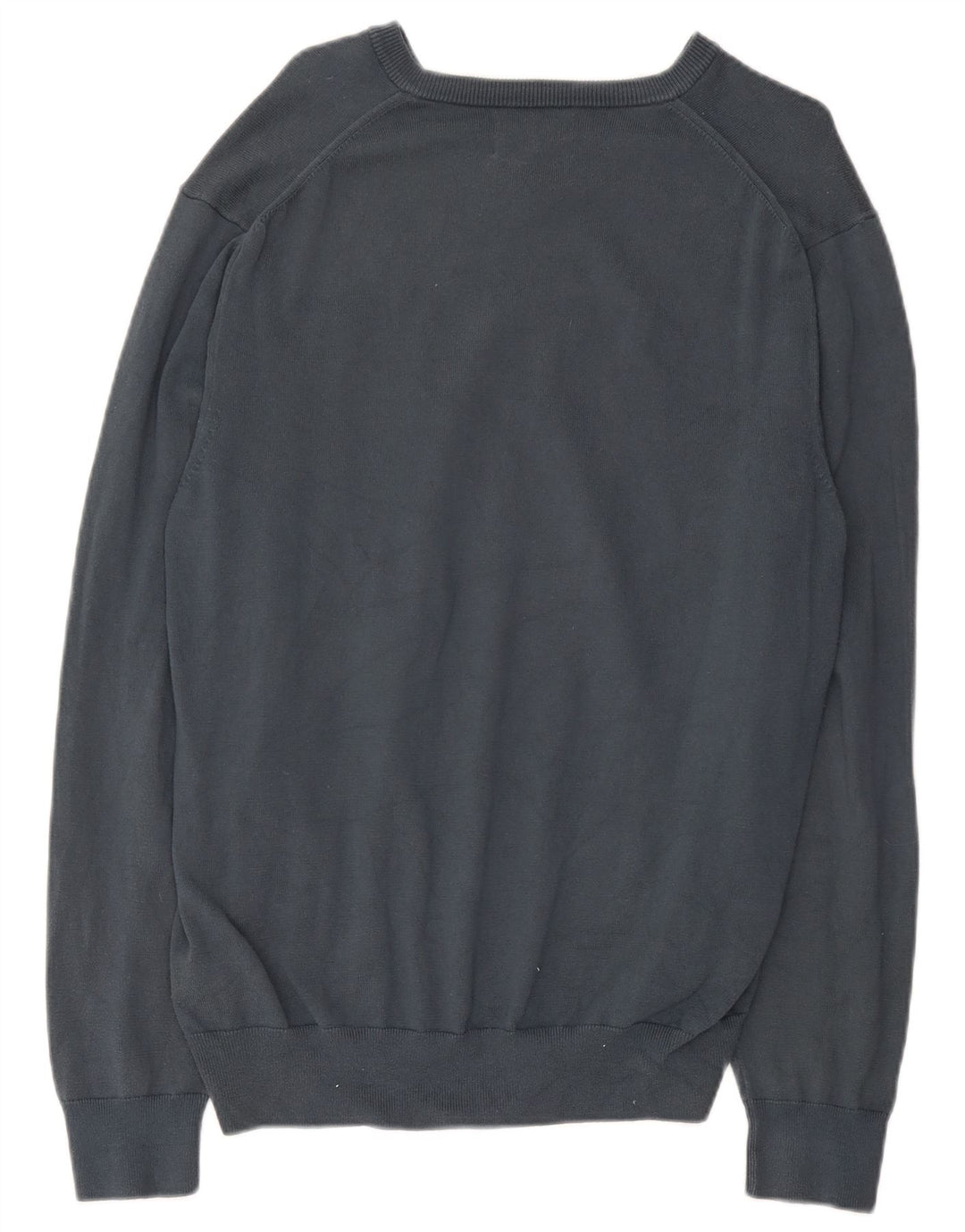 Marks & Spencer Męski sweter z dekoltem w kształcie litery V, XL, szary, bawełniany
