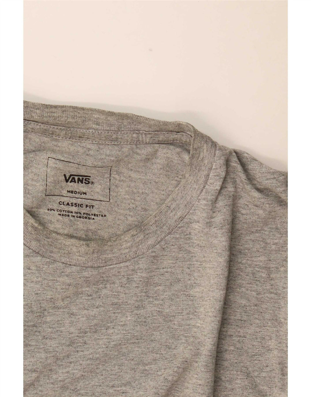 Męski T-shirt Vans o klasycznym kroju, średnioszary, bawełniany