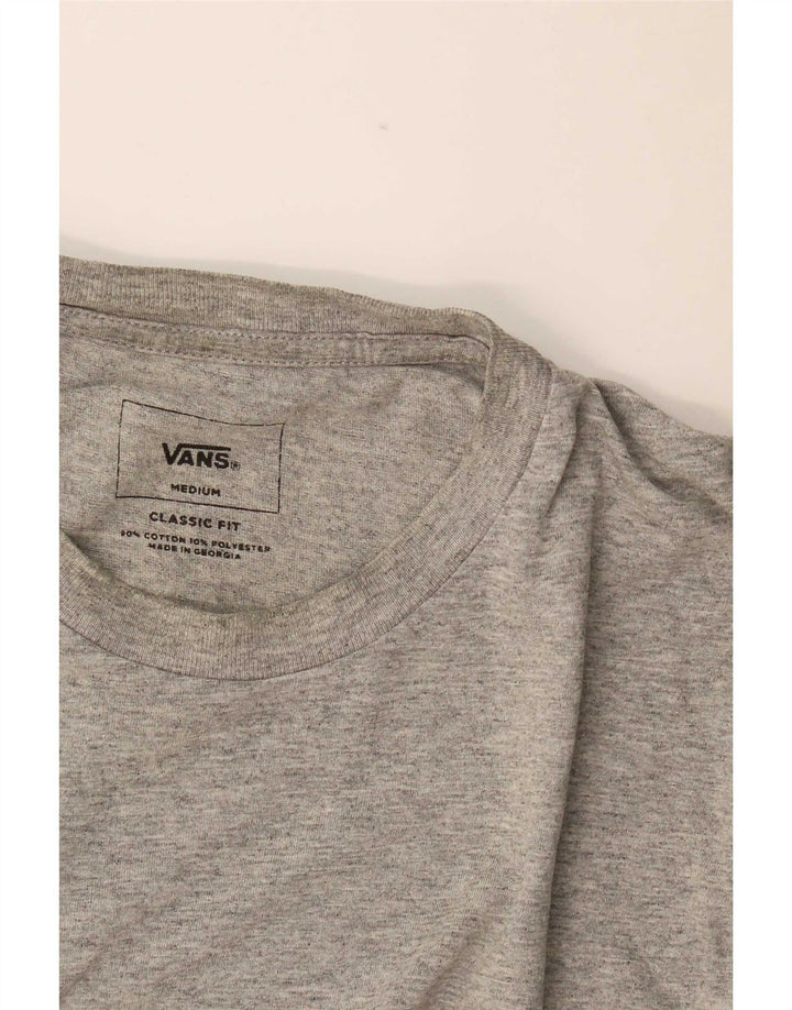 Męski T-shirt Vans o klasycznym kroju, średnioszary, bawełniany