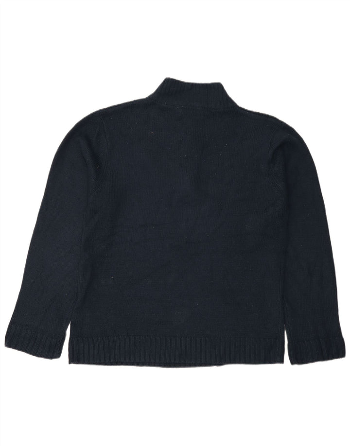 PIERRE CARDIN Męski sweter zapinany na zamek, średni granatowy akryl