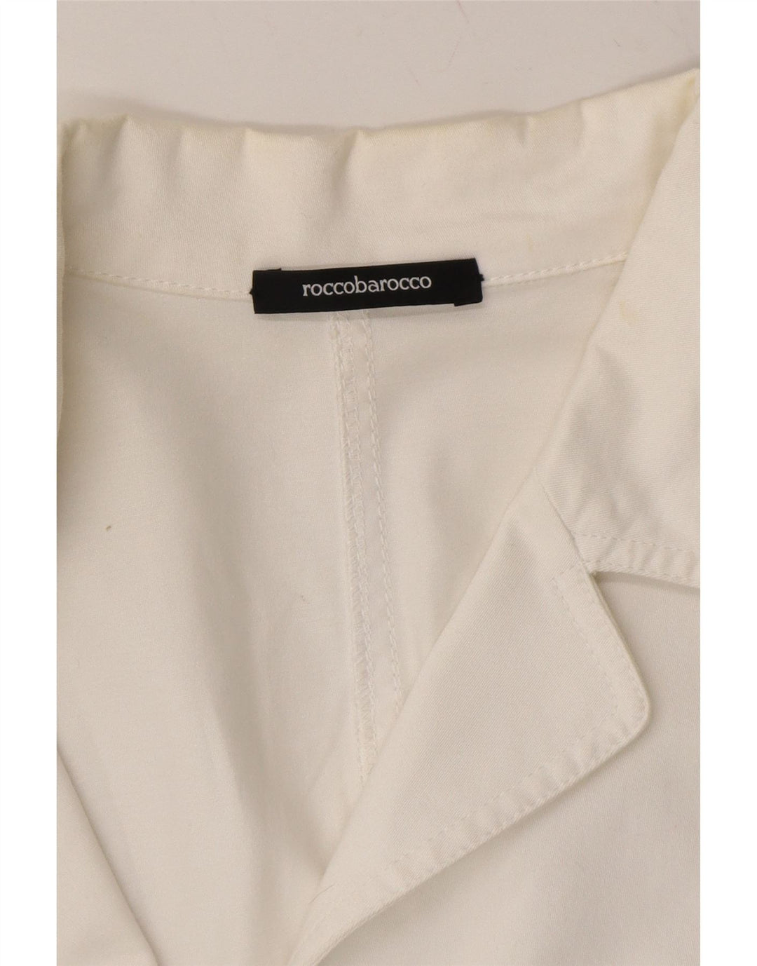 ROCCOBAROCCO Womens 2 Button 2 Piece Suit IT 46 Large W34 L30 White Cotton Vintage Roccobarocco and Second-Hand Roccobarocco from Messina Hembry 