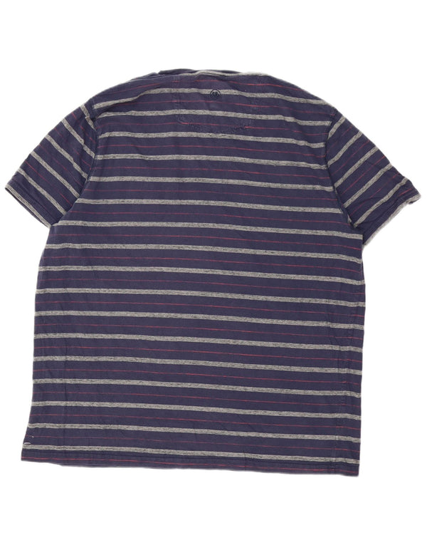 T-shirt męski Fat Face Top 2XL, bawełniany w granatowe paski