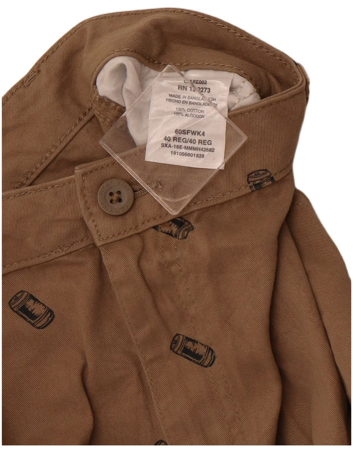 Męskie szorty cargo WRANGLER Graphic W40 XL, brązowe, bawełniane