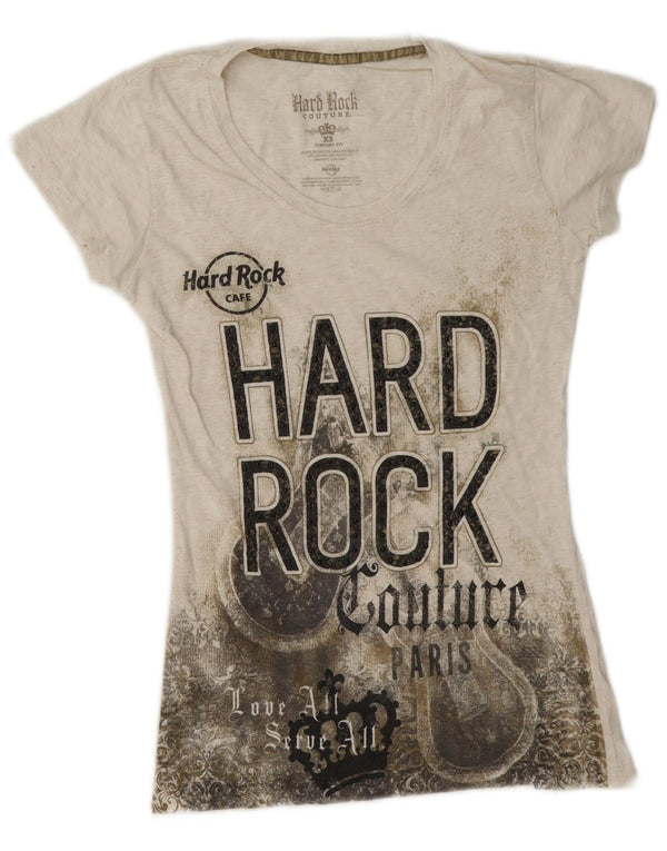 T-shirt dziewczęcy Hard Rock Couture Paris z grafiką, 13-14 lat XS, szary