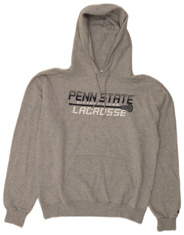 Męska bluza z kapturem Champion Penn State Nittany Lions, średnioszara, nakrapiana