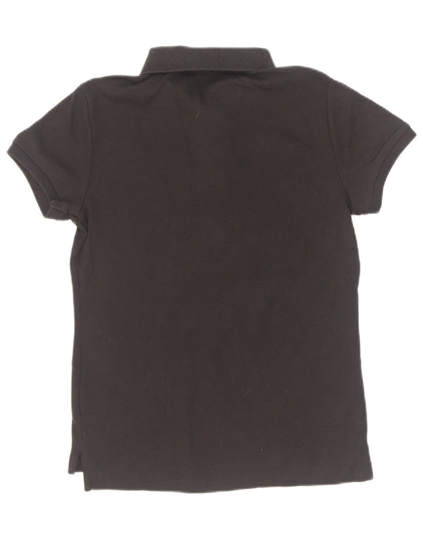Damska koszulka polo Ralph Lauren Slim Fit UK 12, średnia czarna bawełna