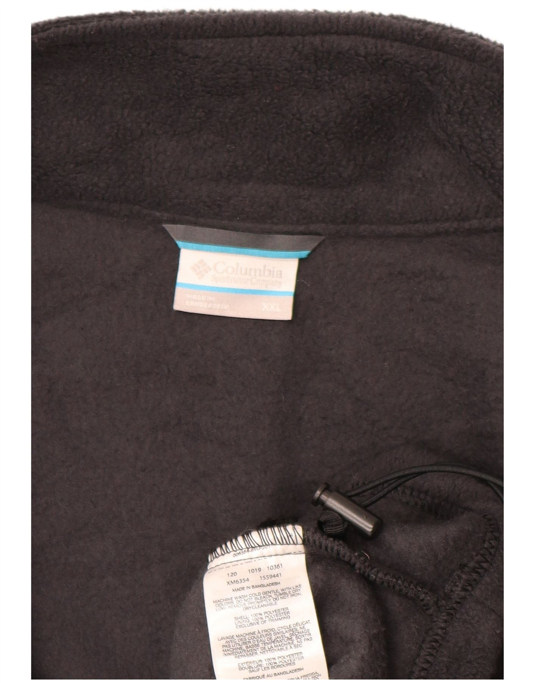 Męska kurtka polarowa COLUMBIA UK 44 2XL Czarny poliester