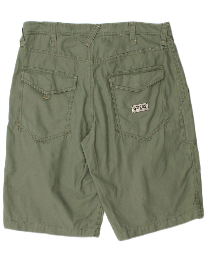 Męskie spodenki cargo Guess W30, średnia bawełna khaki