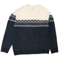 Marks & Spencer Męski sweter z okrągłym dekoltem, duży, turkusowy Fair Isle