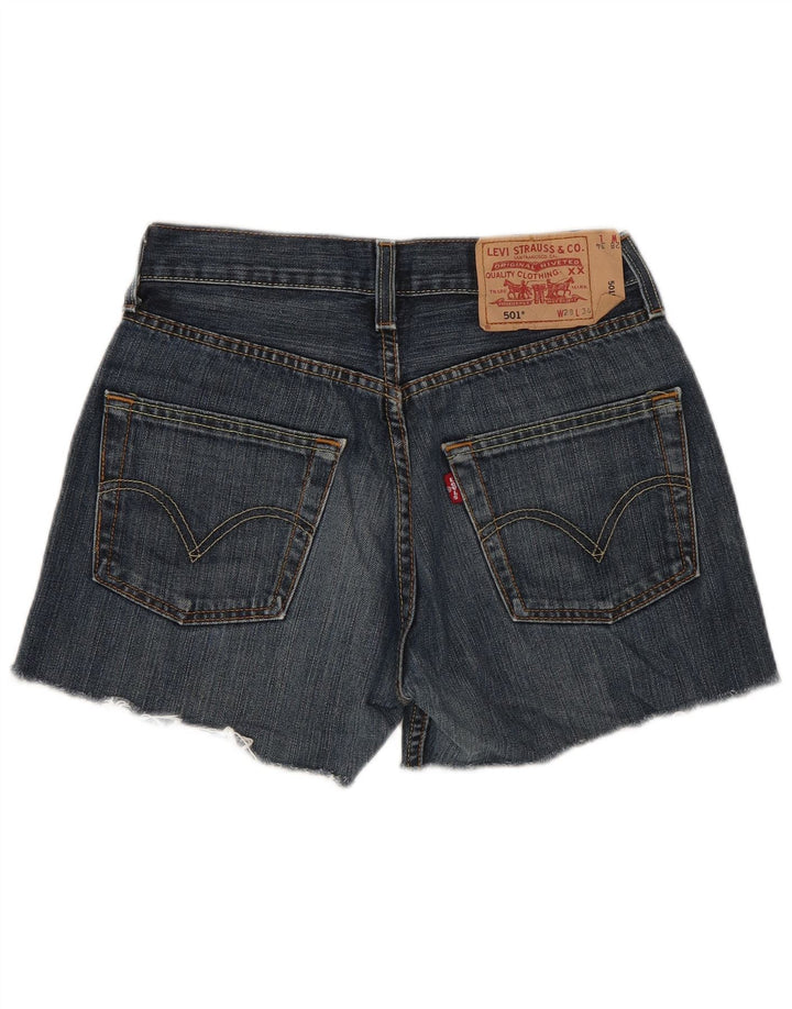 Damskie spodenki jeansowe Levi's 501 W28 Średnioniebieskie bawełniane