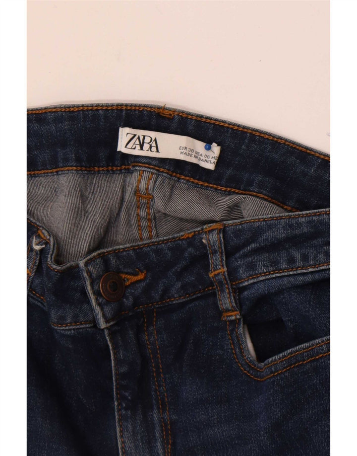 Damskie jeansy Crop Flared Zara EU 38 Small W28 L26 Niebieskie