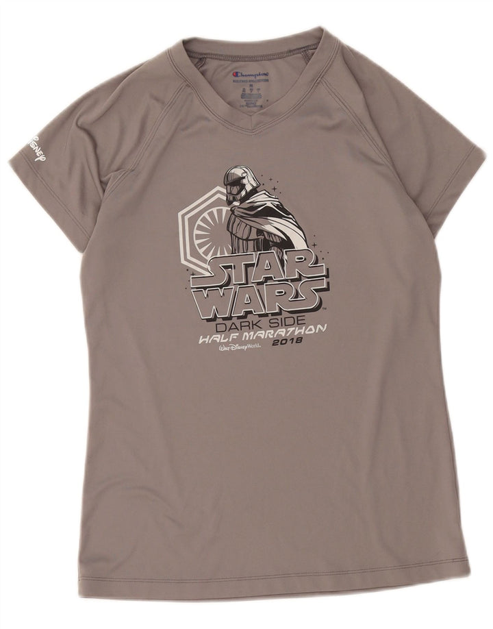 Męski T-shirt Champion Star Wars z grafiką, średni szary poliester