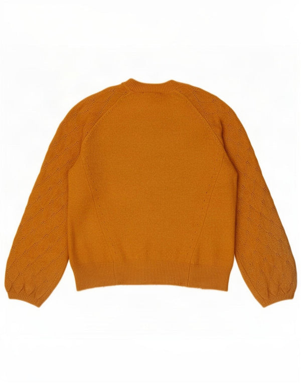 Sweter damski Oasis z okrągłym dekoltem UK 14, średni żółty akryl