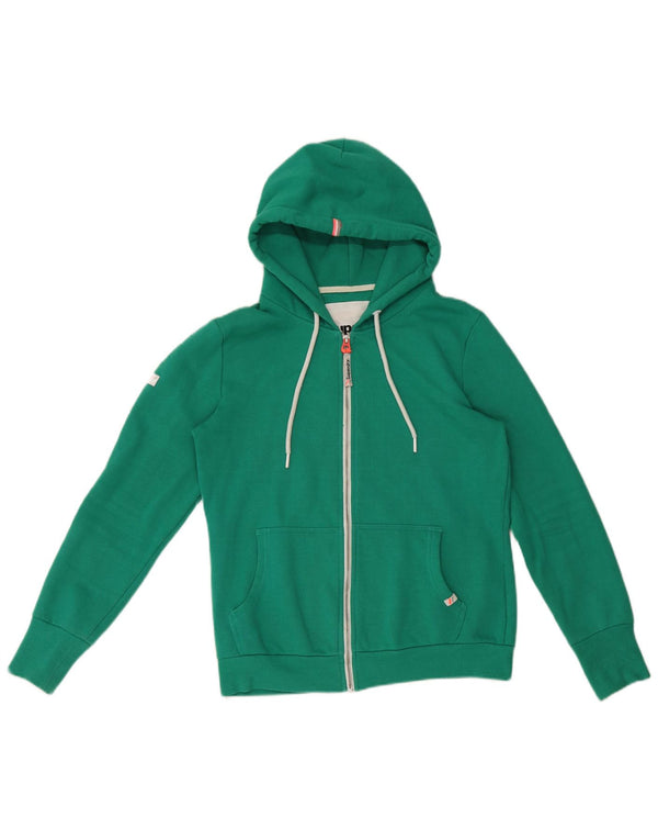 Damski sweter z kapturem i zamkiem Superdry UK 14, średni zielony, bawełniany